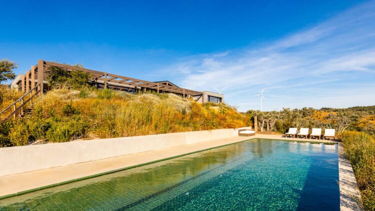 Villa Alentejo Luxus Ferienhaus Portugal Mieten Poolbereich