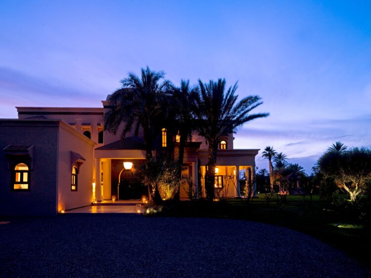 Villa Aljana Luxus Ferienhaus Marokko Mieten Abendstimmung