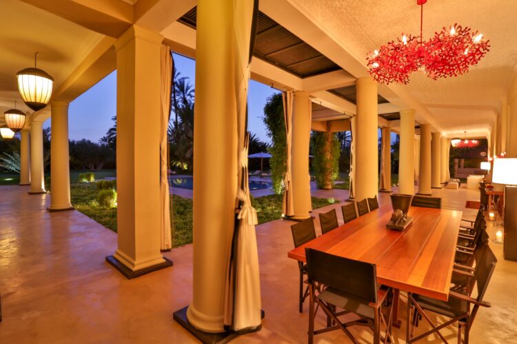 Villa Aljana Luxus Ferienhaus Marokko Mieten Terrasse