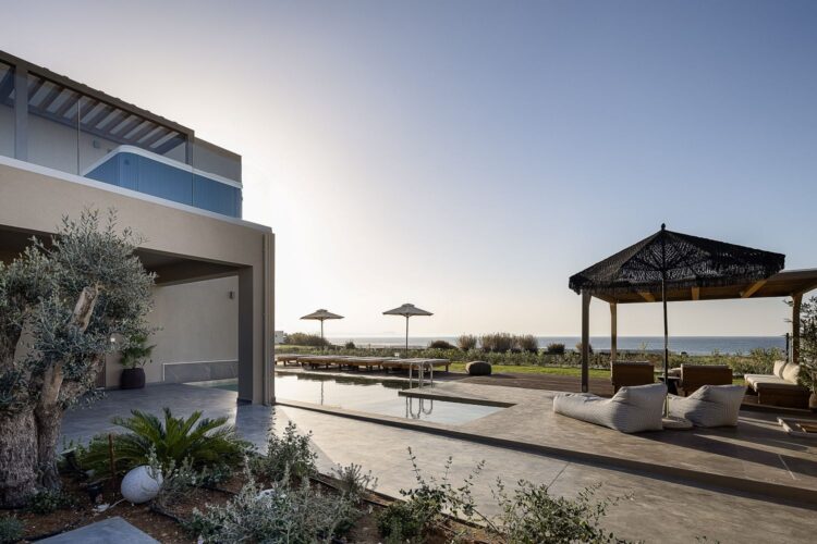 Villa Almyra Luxus Ferienhaus Kreta Am Meer Mieten Garten