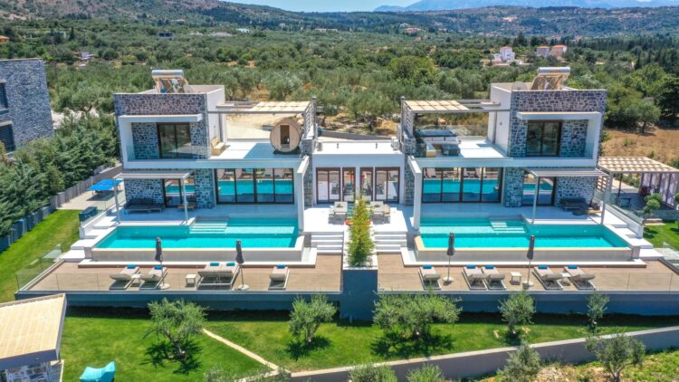 Villa Almyrida Luxus Ferienhaus Kreta Mieten Außenansicht