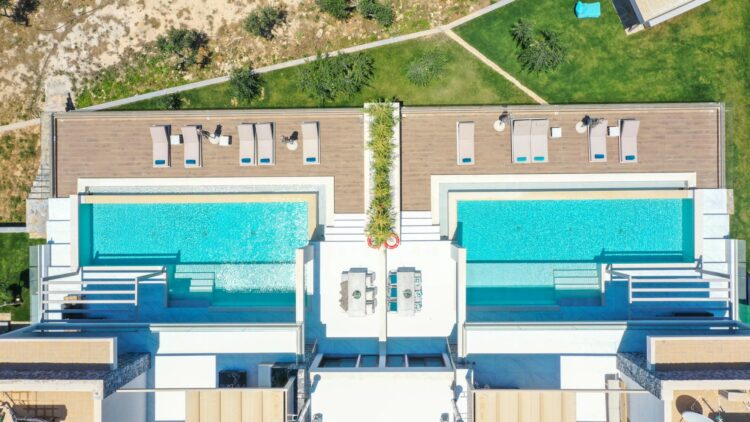 Villa Almyrida Luxus Ferienhaus Kreta Mieten Drohne