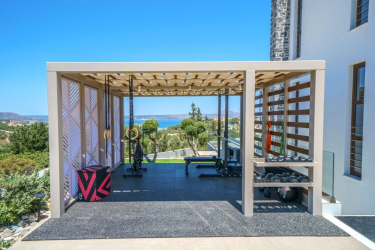 Villa Almyrida Luxus Ferienhaus Kreta Mieten Gym