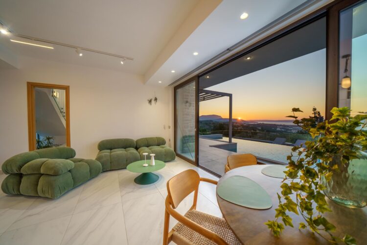 Villa Almyrida Luxus Ferienhaus Kreta Mieten Living
