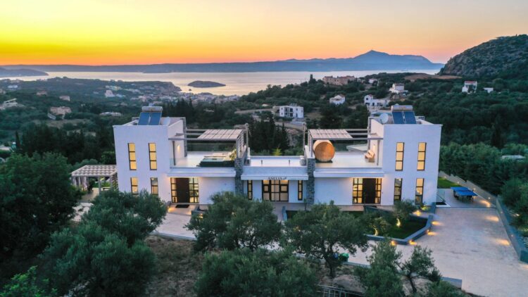 Villa Almyrida Luxus Ferienhaus Kreta Mieten Sunset