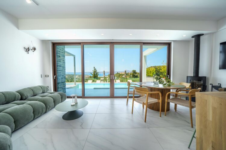 Villa Almyrida Luxus Ferienhaus Kreta Mieten Wohnzimmer