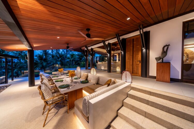 Villa Analaya Luxus Ferienhaus Phuket Mieten Abends