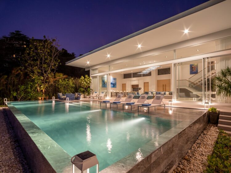 Villa Anda Luxus Villa Phuket Thailand Ansicht Bei Nacht