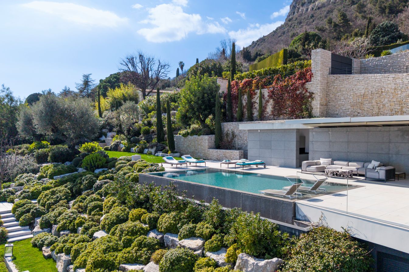 Villa Arome Luxus Ferienhaus Cote D Azur Mieten Pool Bereich