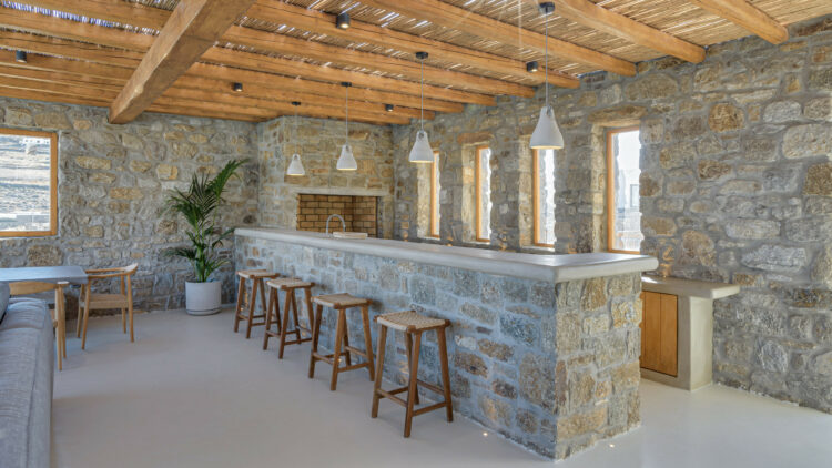 Villa Astralis Iii Barbereich Unter Der Pergola Mykonos Griechenland Mieten