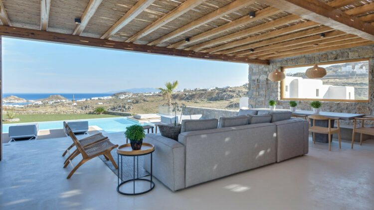 Villa Astralis Iii Stilvolle Lounge Mit Meerblick Mykonos Griechenland Mieten