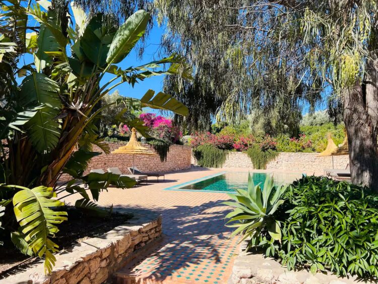 Villa Azala Luxus Ferienhaus Marokko Mieten Garten