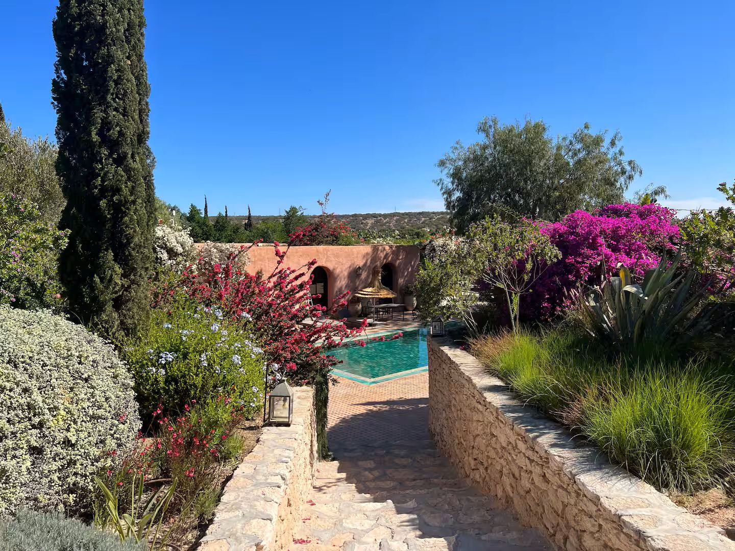 Villa Azala Luxus Ferienhaus Marokko Mieten Pooltreppen