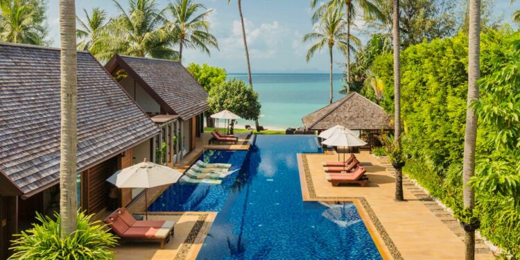 Villa Baan Puri Luxus Ferienvilla Koh Samui Thailand Pool Mit Meerblick