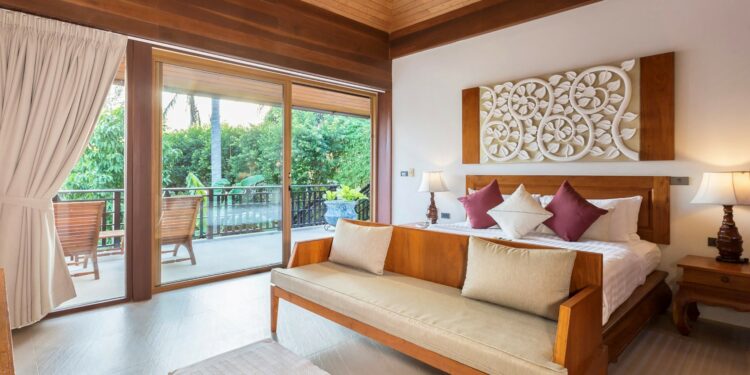 Villa Baan Puri Luxus Ferienvilla Koh Samui Thailand Schönes Schlafzimmer