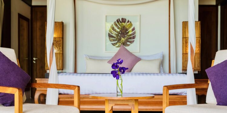 Villa Baan Puri Luxus Ferienvilla Koh Samui Thailand Schönes Schlafzimmer Mit Liebe Zum Detail