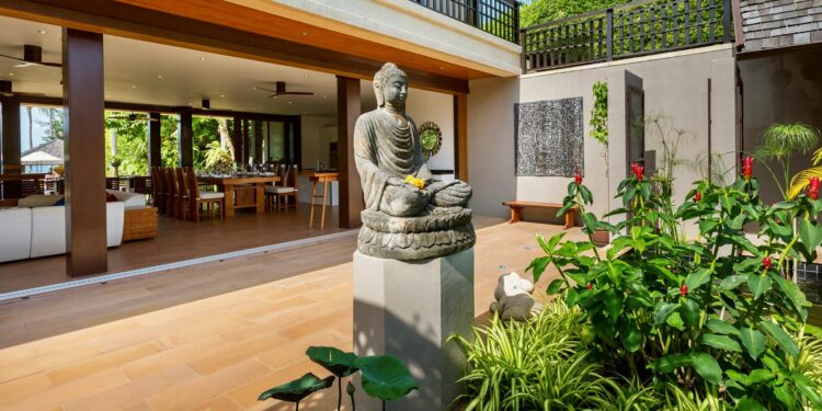 Villa Baan Puri Luxus Villa Koh Samui Thailand Detail Garten