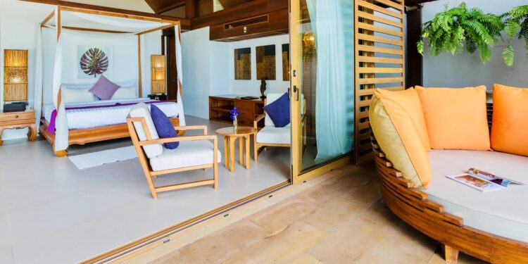 Villa Baan Puri Luxus Villa Koh Samui Thailand Schlafzimmer Mit Lounge Area