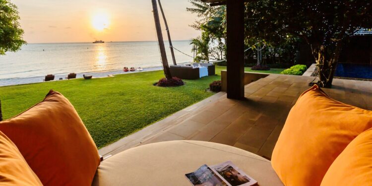 Villa Baan Puri Exklusives Ferienhaus Koh Samui Thailand Sonnenuntergang