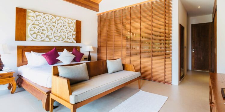 Villa Baan Puri Exklusives Ferienhaus Koh Samui Thailand Elegantes Schlafzimmer