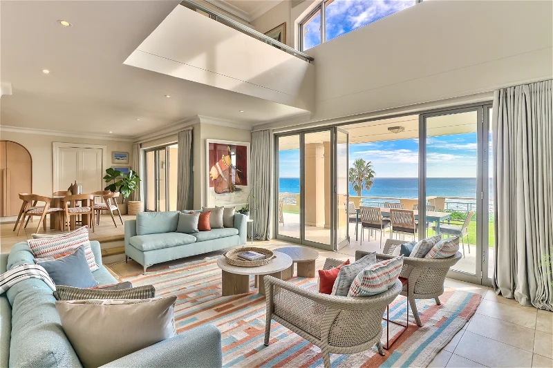 Villa Bantry Bay Luxus Ferienhaus Kapstadt Mieten Couch