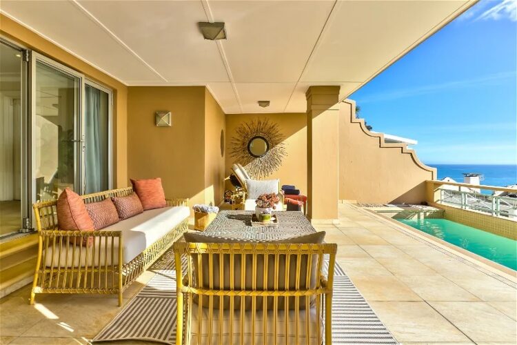 Villa Bantry Bay Luxus Ferienhaus Kapstadt Mieten Loungebereich