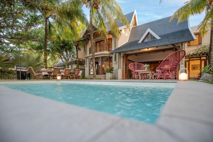 Villa Belle Mare Luxus Ferienhaus Mauritius Am Strand Mieten Pool