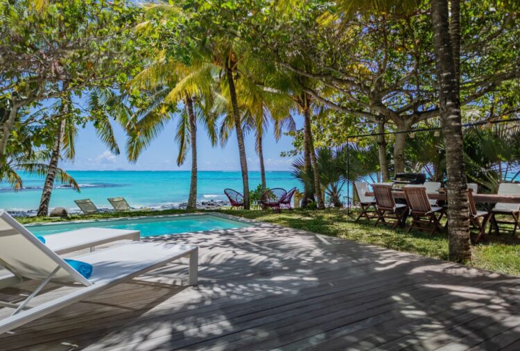 Villa Belle Mare Luxus Ferienhaus Mauritius Am Strand Mieten Poolbereich