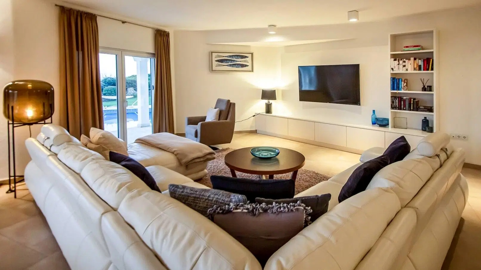 Villa Benagil Views Luxus Ferienhaus Algarve Am Meer Mieten Wohnzimmer