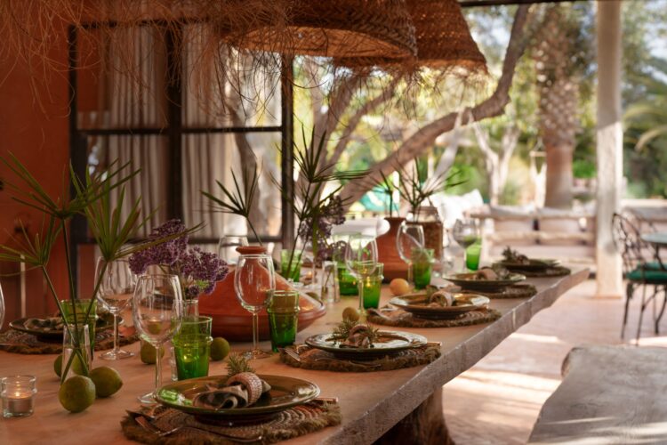 Villa Berbere Luxus Ferienhaus Marokko Mieten Esstisch