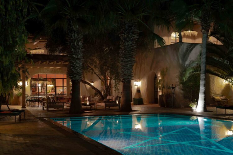 Villa Berbere Luxus Ferienhaus Marokko Mieten Pool By Night