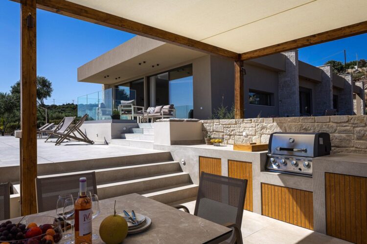 Villa Ble Luxus Ferienhaus Jreta Mieten Außenküche