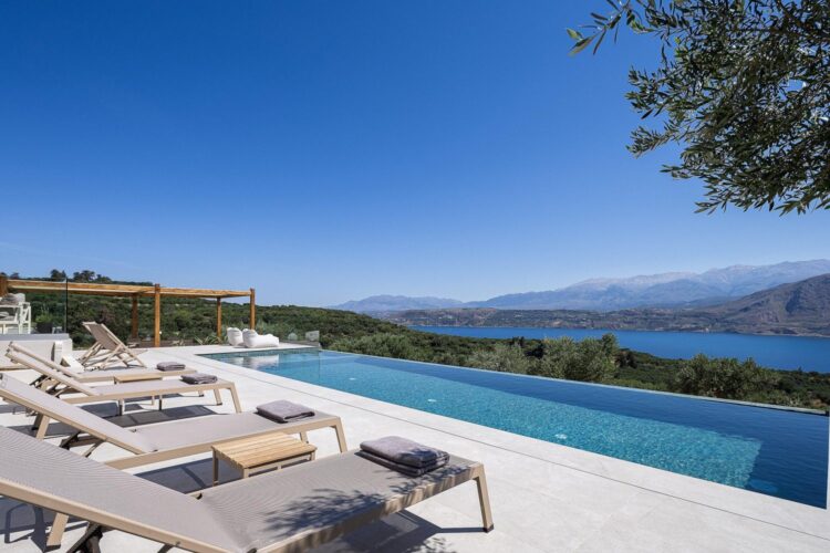Villa Ble Luxus Ferienhaus Jreta Mieten Poolterrasse