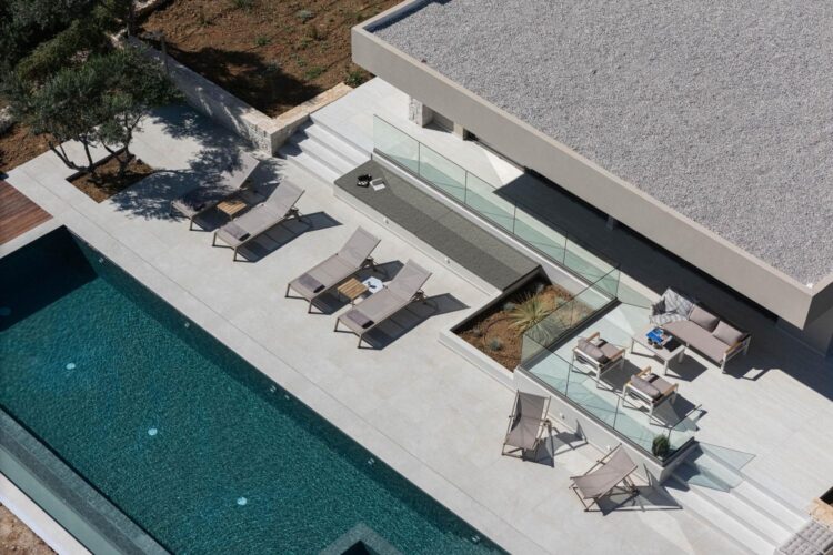 Villa Ble Luxus Ferienhaus Jreta Mieten Terrasse