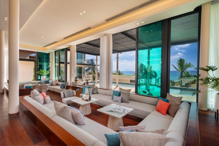 Villa Boonta Luxus Ferienvilla Phuket Thailand Wohnlandschaft Im Wohnzimmer
