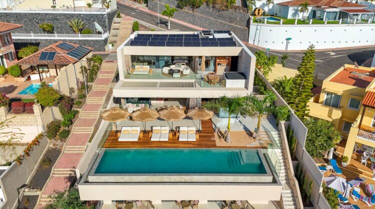 Villa Calima Luxus Ferienhaus Teneriffa Mieten Drohne