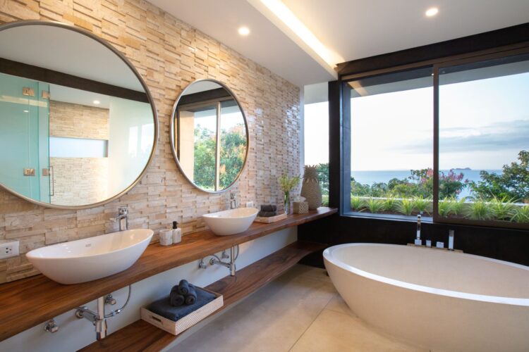 Villa Celadon Luxus Ferienhaus Koh Samui Mit Meerblick Mieten Badewanne