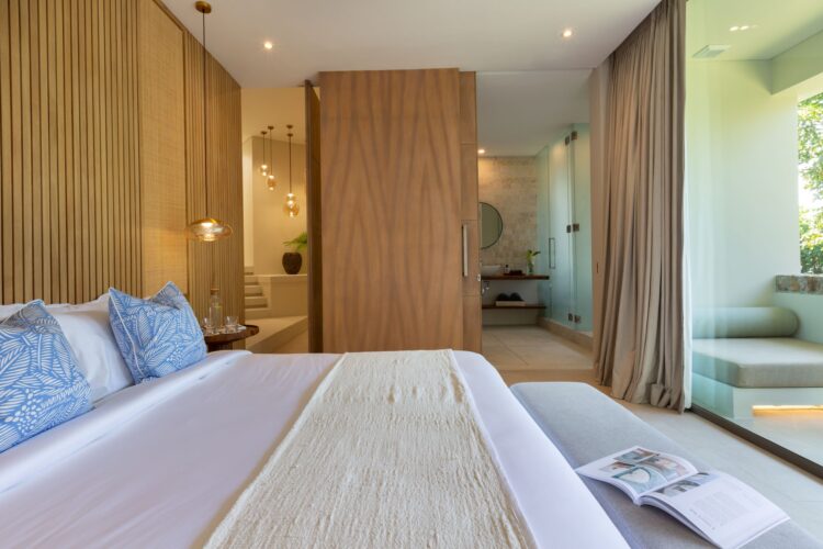 Villa Celadon Luxus Ferienhaus Koh Samui Mit Meerblick Mieten Bett