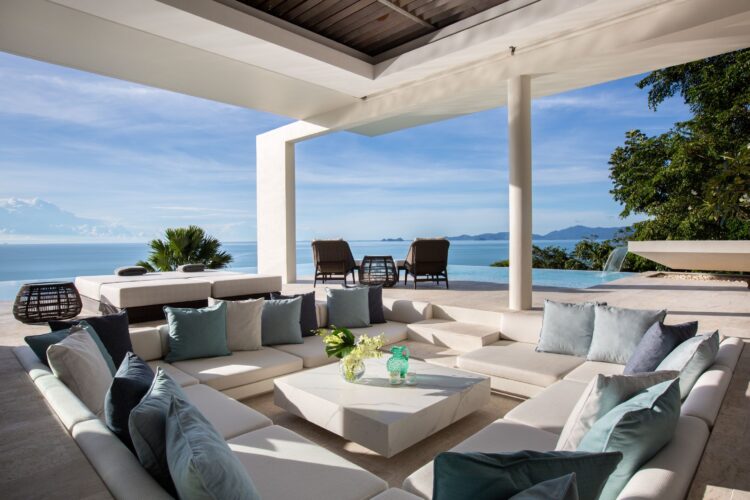 Villa Celadon Luxus Ferienhaus Koh Samui Mit Meerblick Mieten Lounge