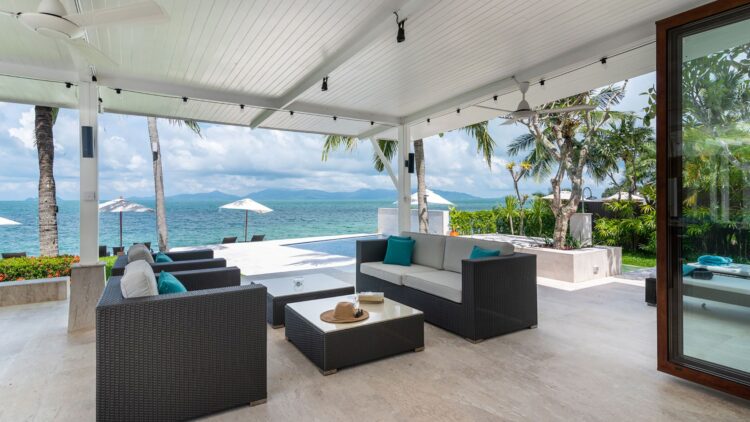 Villa Chi Samui Luxus Ferienhuas Koh Samui Am Strand Mieten Lounge