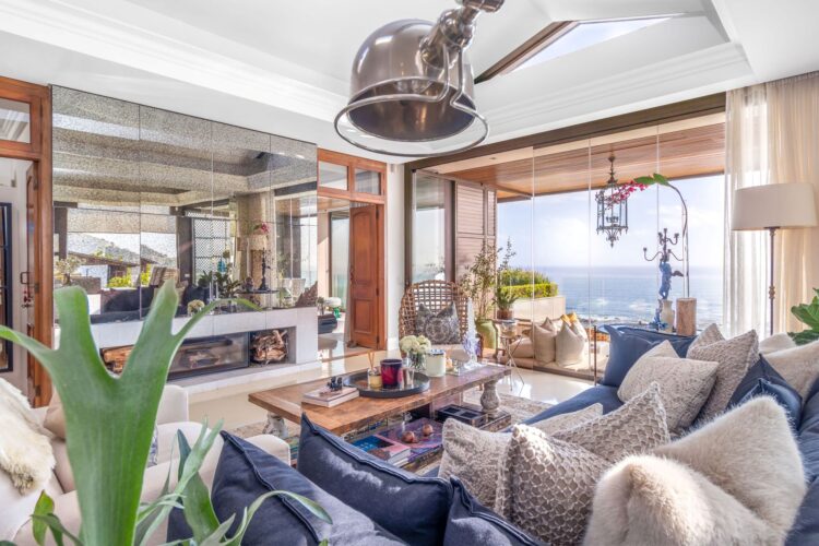 Villa Clifton Bay Luxus Ferienhaus Kapstadt Südafrika Mit Pool Mieten Wohnzimmer
