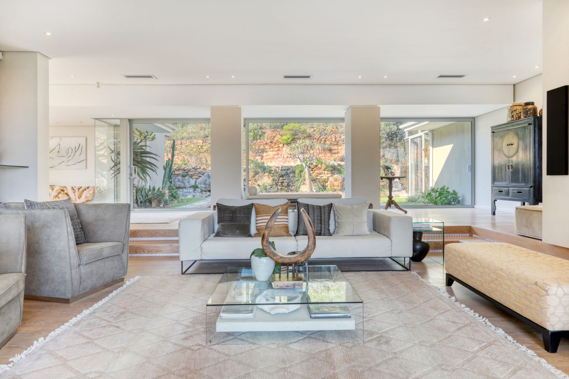 Villa Cockpit Luxus Ferienhaus Kapstadt Südafrika Mieten Sofa