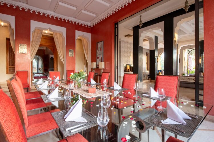 Villa Douce Amande Luxus Ferienvilla Marokko Mieten Esstisch