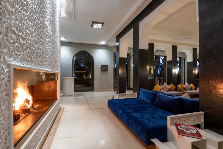 Villa Douce Amande Luxus Ferienvilla Marokko Mieten Kamin