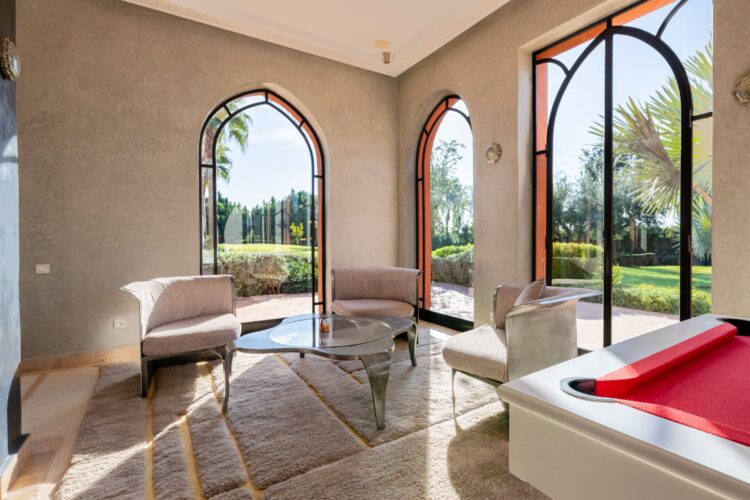 Villa Douce Amande Luxus Ferienvilla Marokko Mieten Sessel