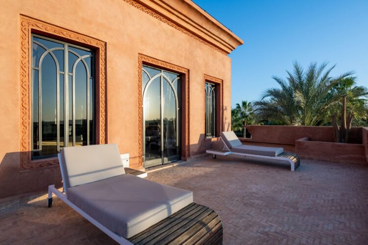 Villa Douce Amande Luxus Ferienvilla Marokko Mieten Terrasse
