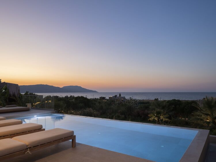 Villa Dramia Luxus Ferienhaus Kreta Sunset