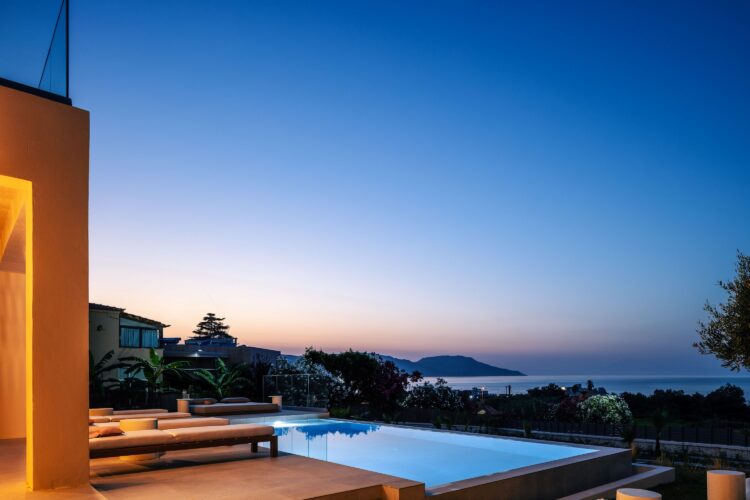Villa Dramia Luxus Ferienhaus Kreta Mit Pool Mieten Sunset
