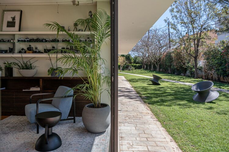 Villa Epta Luxus Ferienhaus Kreta Mieten Living