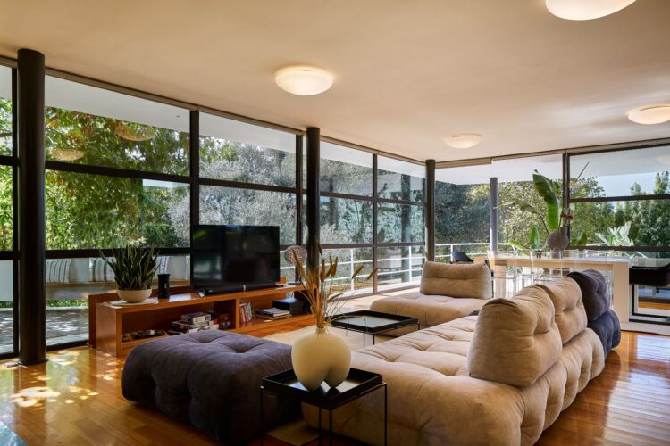 Villa Epta Luxus Ferienhaus Kreta Mieten Wohnzimmer